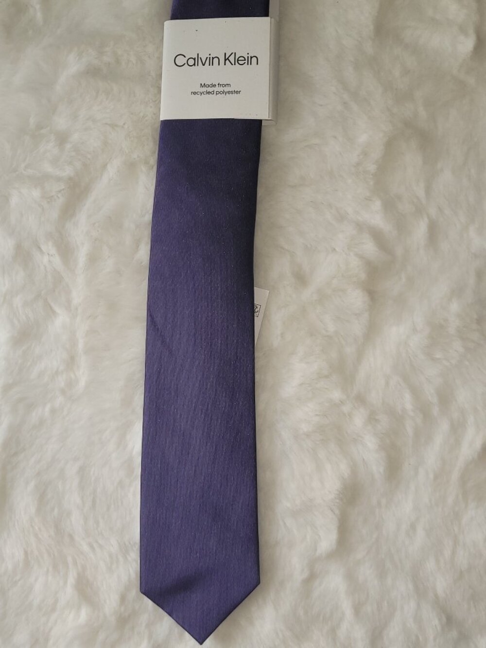 Calvin Klein Mens Unison Solid Tie Purple ONE SIZE